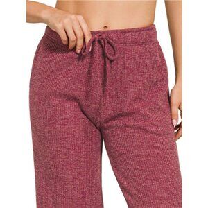Zenana Ribbed‎ Drawstring Lounge Pants